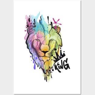 Lion Watercolor Posters and Art